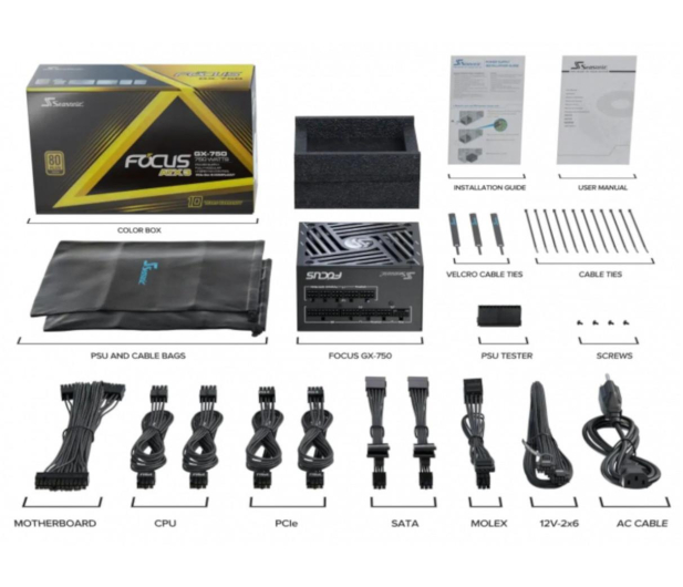 Seasonic Focus GX 750W 80 Plus Gold - 514792 - zdjęcie 8